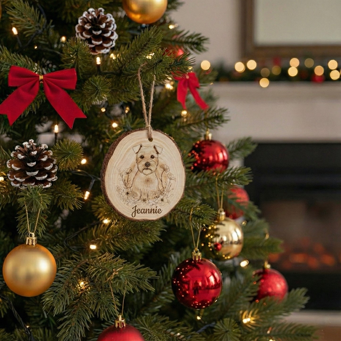 Natural Wood Slice Ornament